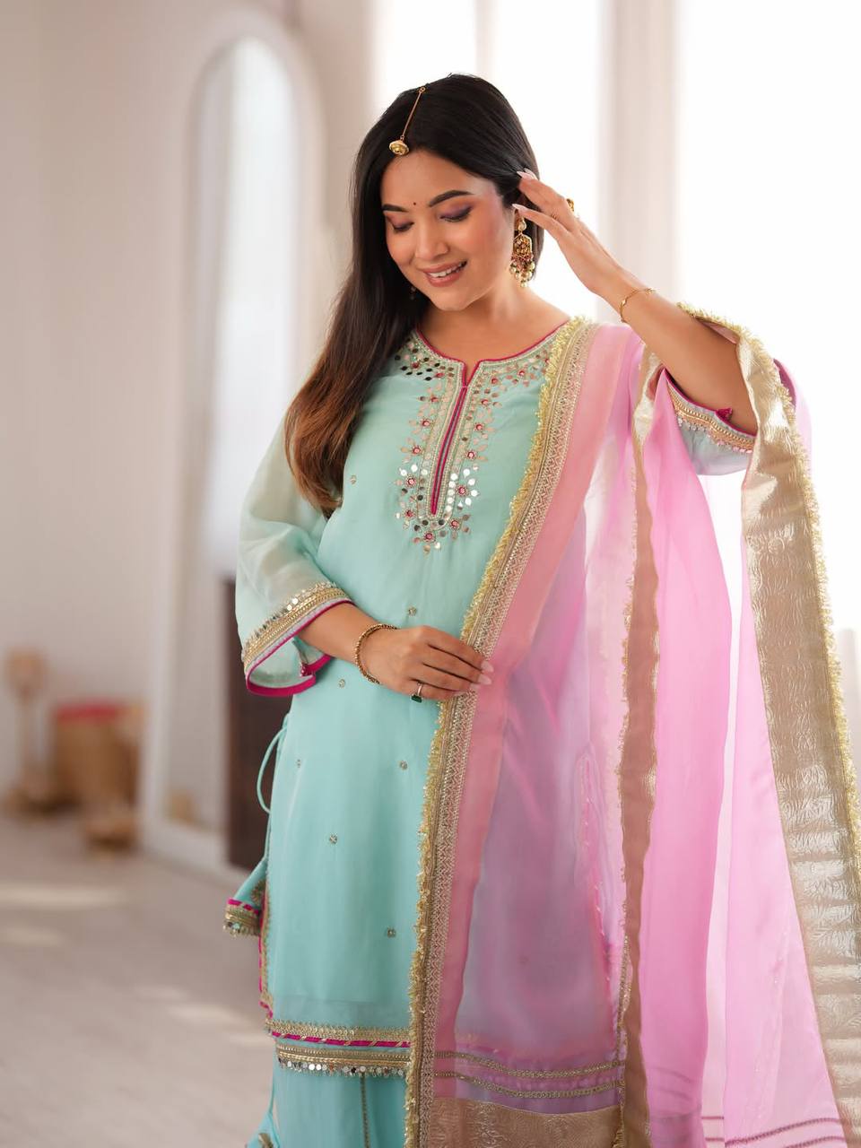 PREMIUM READYMADE ANARKALI SUIT SET (3 PCS)