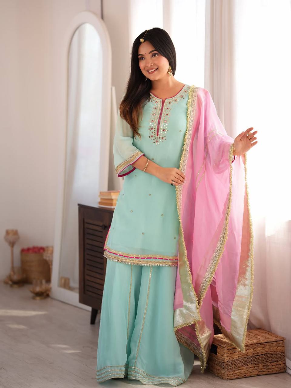 PREMIUM READYMADE ANARKALI SUIT SET (3 PCS)