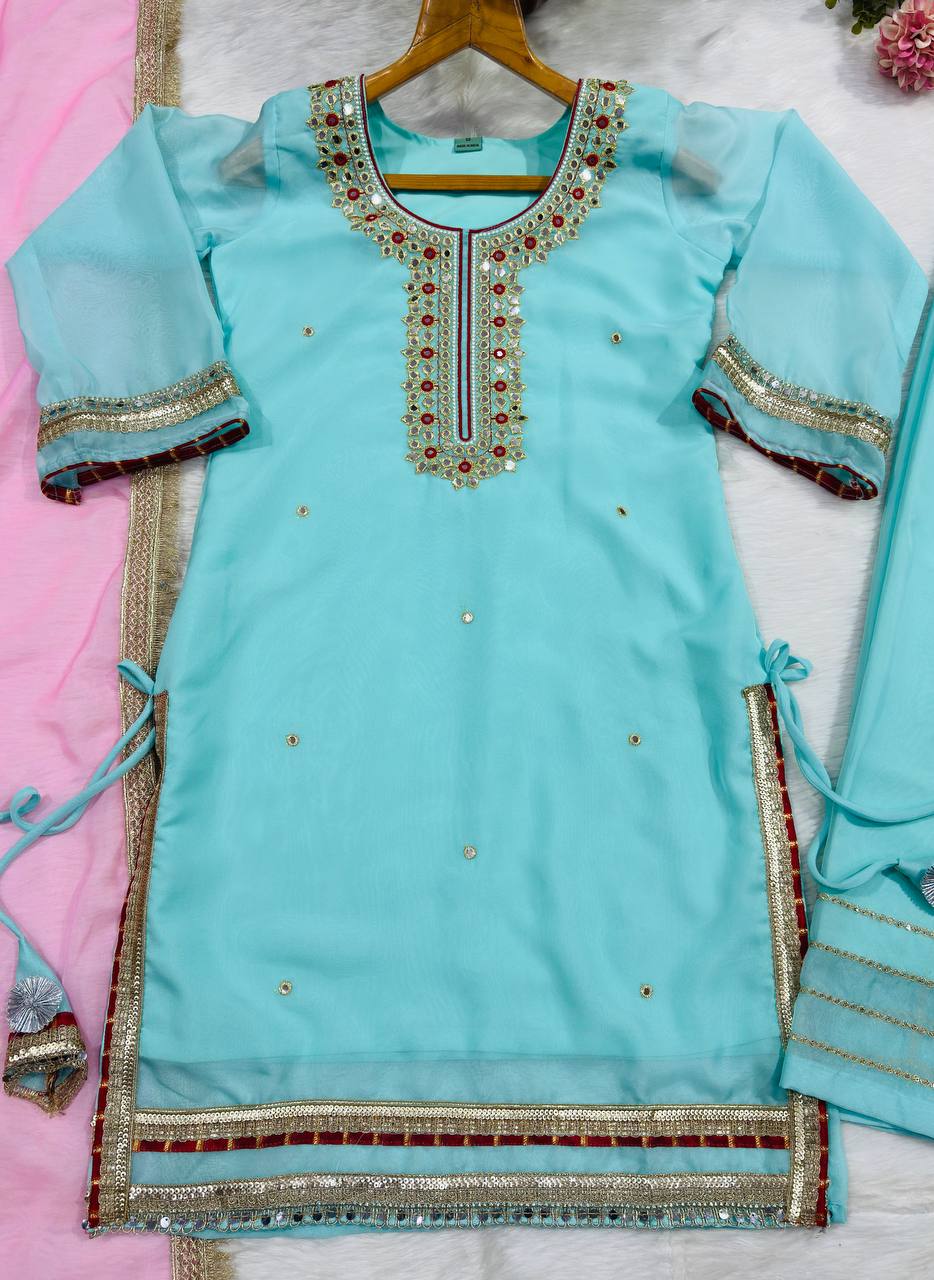 PREMIUM READYMADE ANARKALI SUIT SET (3 PCS)