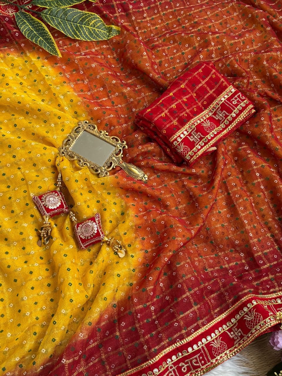 Beautiful pretty women wearing Pure viscose Georgette saree