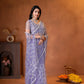 Net Bidds sequence pearls Embroidery Work Saree