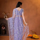 Net Bidds sequence pearls Embroidery Work Saree