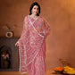 Net Bidds sequence pearls Embroidery Work Saree