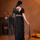 Net Bidds sequence pearls Embroidery Work Saree