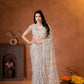 Net Bidds sequence pearls Embroidery Work Saree