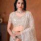 Net Bidds sequence pearls Embroidery Work Saree