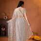 Net Bidds sequence pearls Embroidery Work Saree