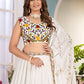 Einführung eines 4 Meter ausgestellten Coding Sequins Work Lehenga