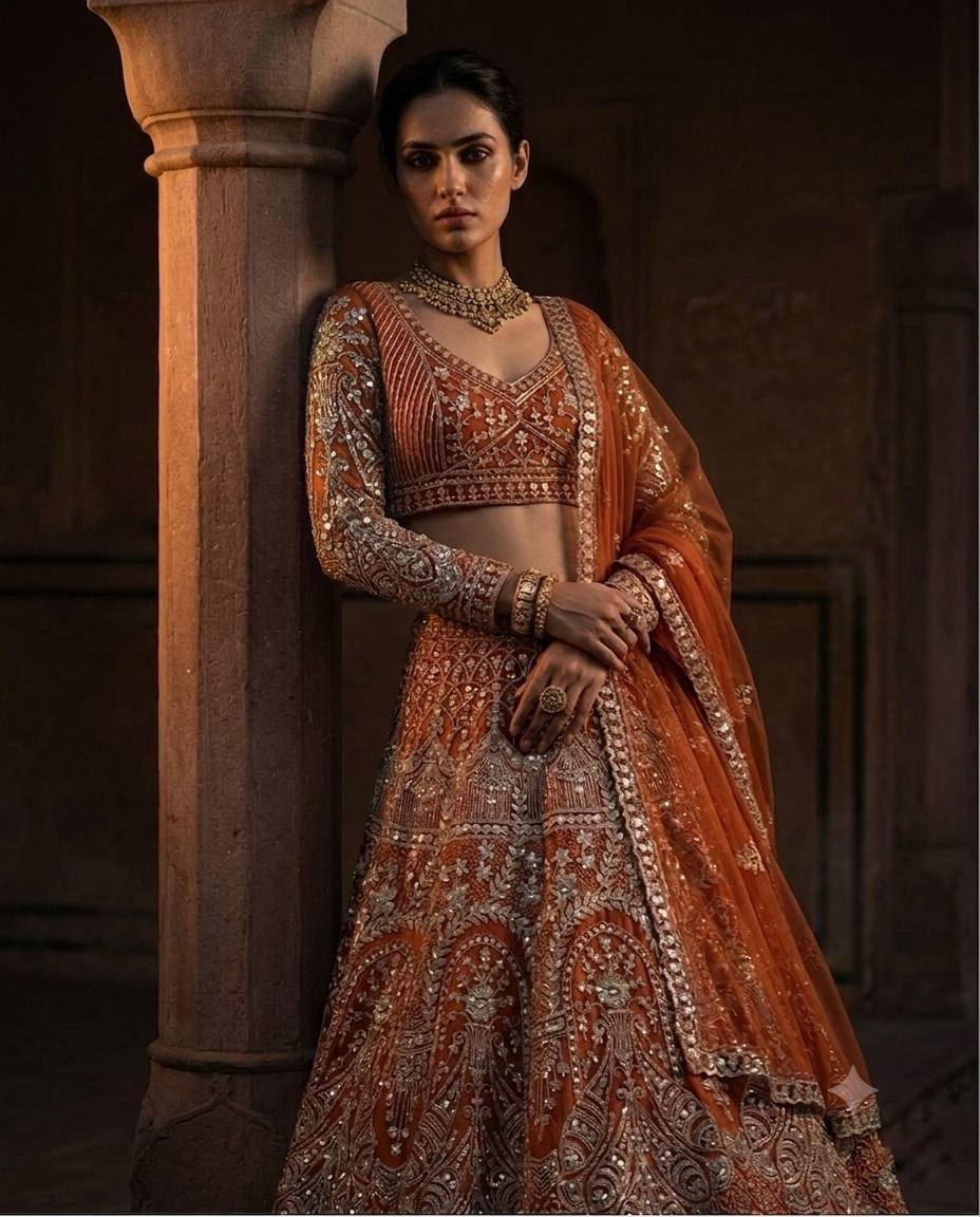 Launching 4 Meter Flared Premium Butterfly Net Lehenga