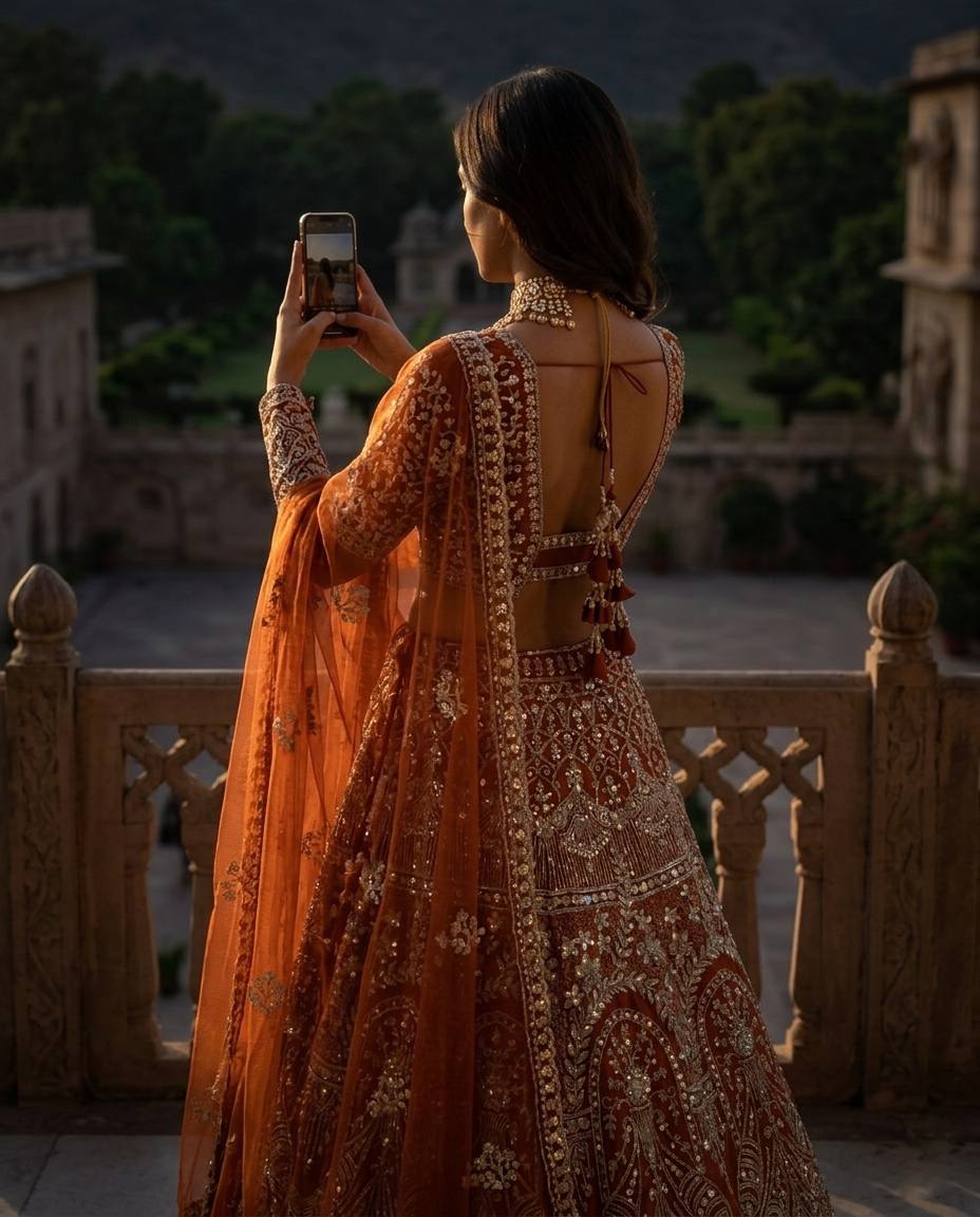 Launching 4 Meter Flared Premium Butterfly Net Lehenga