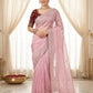 Pure Fandy satin material with c pallu embroidery work saree