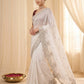 Pure Fandy satin material with c pallu embroidery work saree