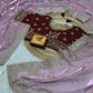 Pure Fandy satin material with c pallu embroidery work saree