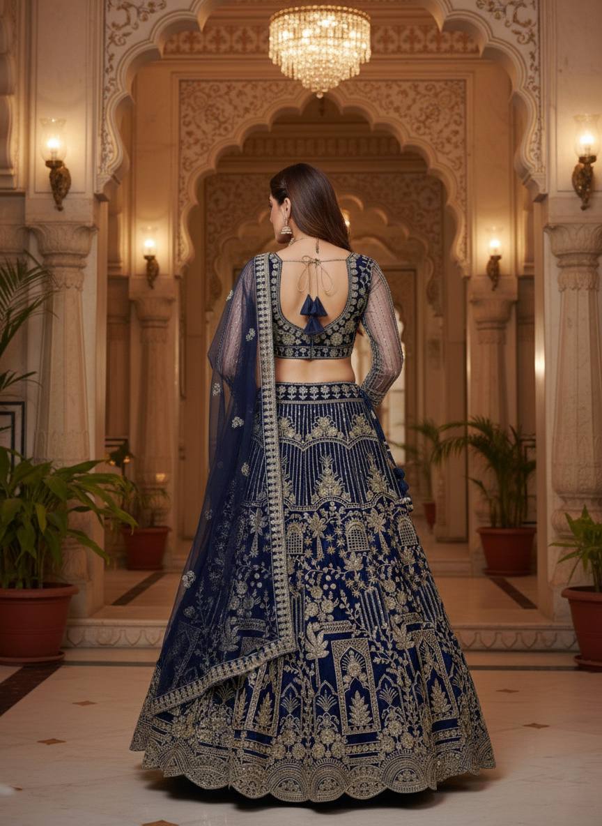 Launching 4 meter flared Premium Quality Soft Net Lehenga
