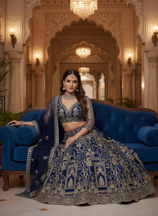 Launching 4 meter flared Premium Quality Soft Net Lehenga