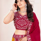 Einführung eines 4 Meter ausgestellten Coding Sequins Work Lehenga