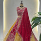 Einführung eines 4 Meter ausgestellten Coding Sequins Work Lehenga
