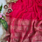 Pure soft Fendy chiffon Saree With Gungroo and Fancy lace Border