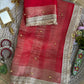 Pure soft Fendy chiffon Saree With Gungroo and Fancy lace Border