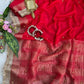 Pure soft Fendy chiffon Saree With Gungroo and Fancy lace Border