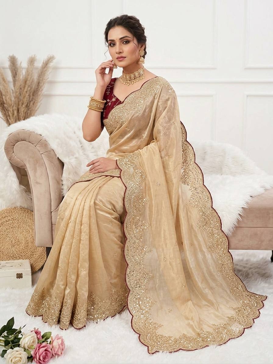 Heavy silk fabric saree