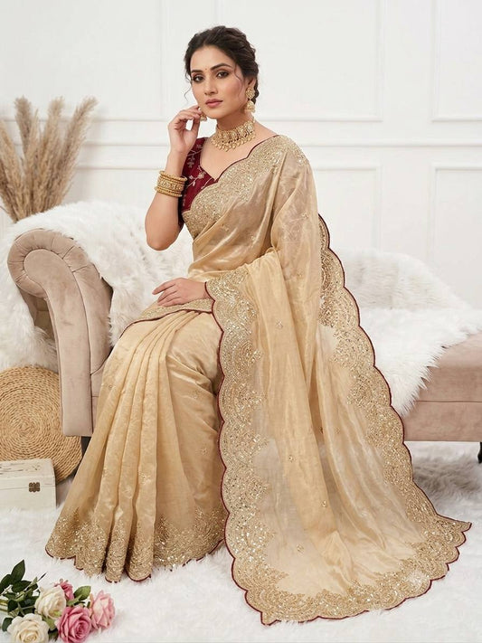 Heavy silk fabric saree