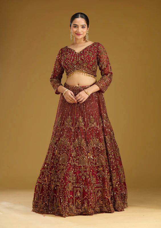 Launching 4 meter flared Premium Quality Soft Net Lehenga