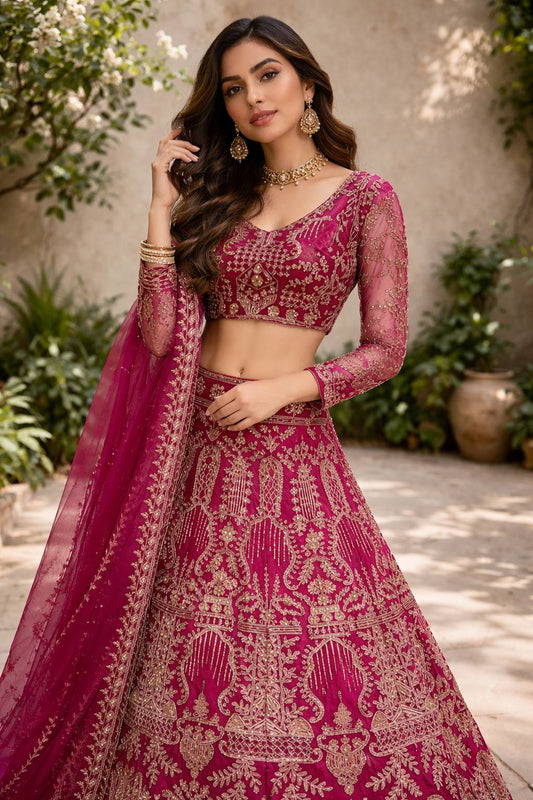 Launching 4 Meter Flared Premium Butterfly Net Lehenga
