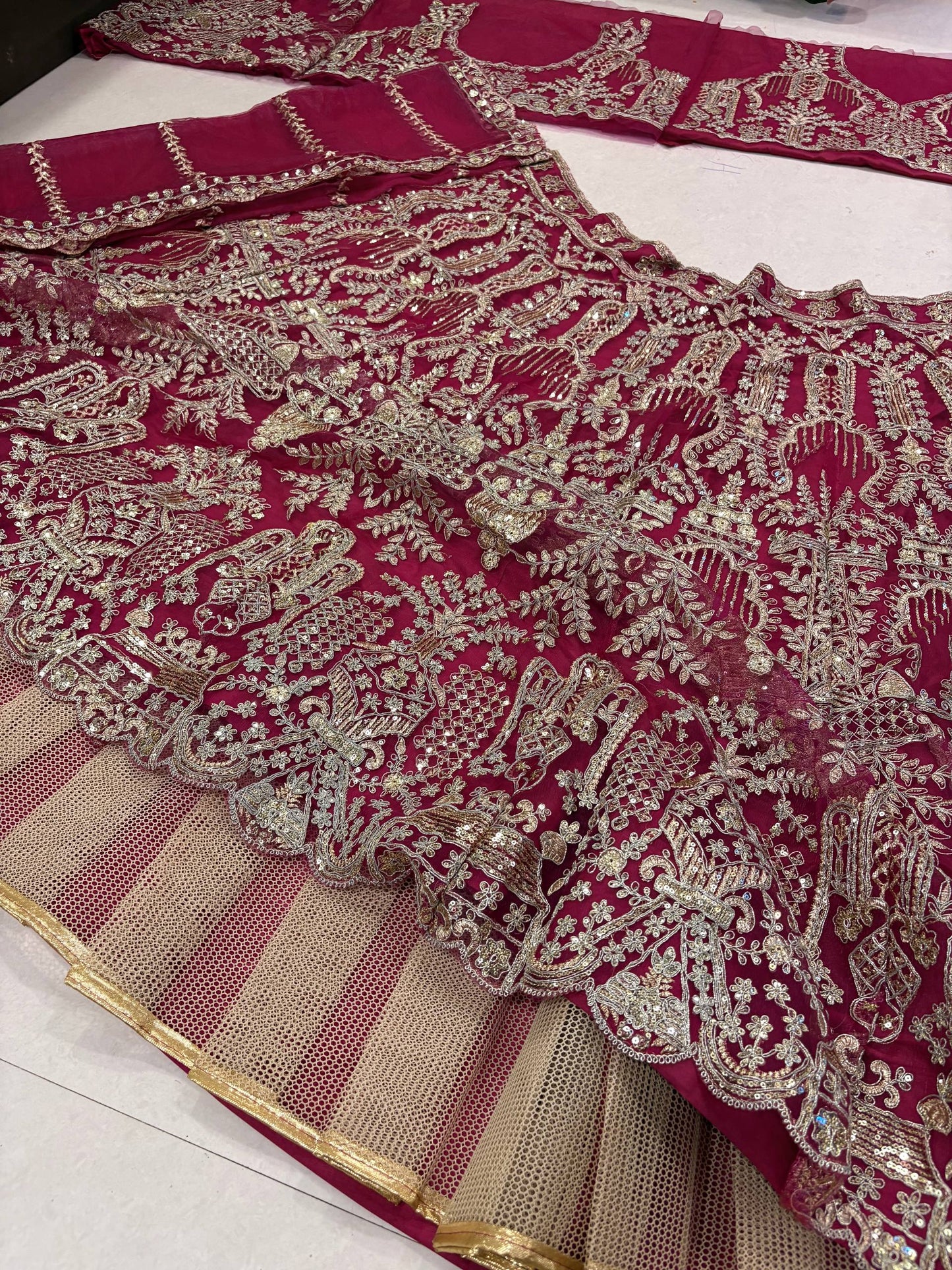 Launching 4 Meter Flared Premium Butterfly Net Lehenga