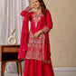Launching New Designer Party Wear Look Top Sharara Plazzo and Dupatta