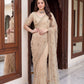 Net Bidds sequence pearls Embroidery Work Saree