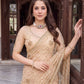 Net Bidds sequence pearls Embroidery Work Saree