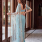 Net Bidds sequence pearls Embroidery Work Saree