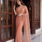 Net Bidds sequence pearls Embroidery Work Saree