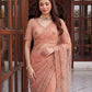 Net Bidds sequence pearls Embroidery Work Saree