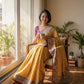 Soft Chinnon with beautiful print saree