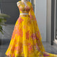 Pure Organza digital printed lehnga