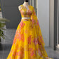 Pure Organza digital printed lehnga