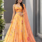 Pure soft Organza digital printed lehnga