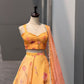 Pure soft Organza digital printed lehnga
