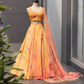 Pure soft Organza digital printed lehnga