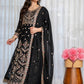 Faux Blooming With Heavy 3/mm Sequins & Zari work suit