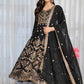 Faux Blooming With Heavy 3/mm Sequins & Zari work suit