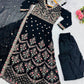 Faux Blooming With Heavy 3/mm Sequins & Zari work suit