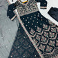Faux Blooming With Heavy 3/mm Sequins & Zari work suit