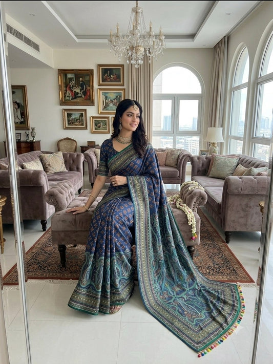 Presenting You Most Beautiful Latest Real Mirror Work Saree Collection