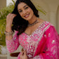 Natural Crap Silk Sequins and Codding Jari Embroidery Work Lehenga