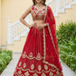 Faux Georgeet Sequins and Zari Embroidery Work Choli