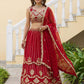 Faux Georgeet Sequins and Zari Embroidery Work Choli