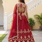 Faux Georgeet Sequins and Zari Embroidery Work Choli